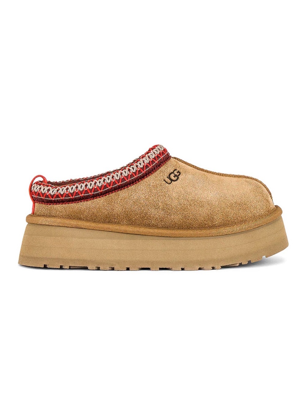 UGG Tazz Chestnut Suede Platform Clog Slippers Size 9 NWOB